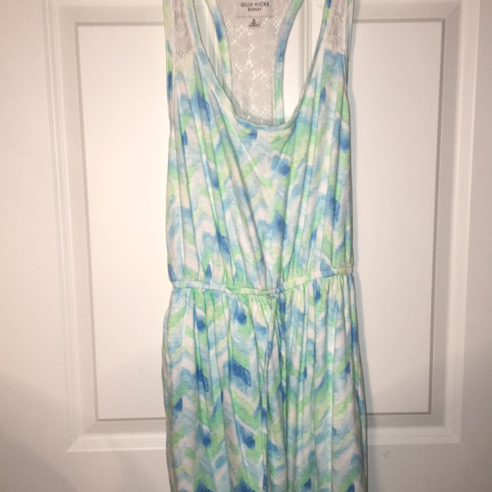BLUE AND GREEN DRESS